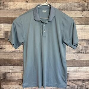 Straight Down Mens Golf Performance Polo Shirt XL Gray Classic Athleisure